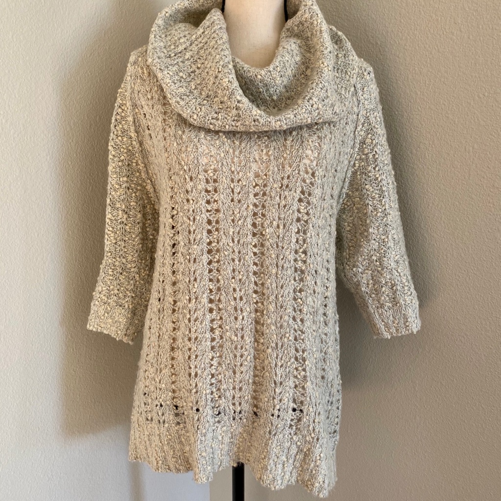Anthro Sleeping On Snow Cowl Neck Tunic Sweater Xs
